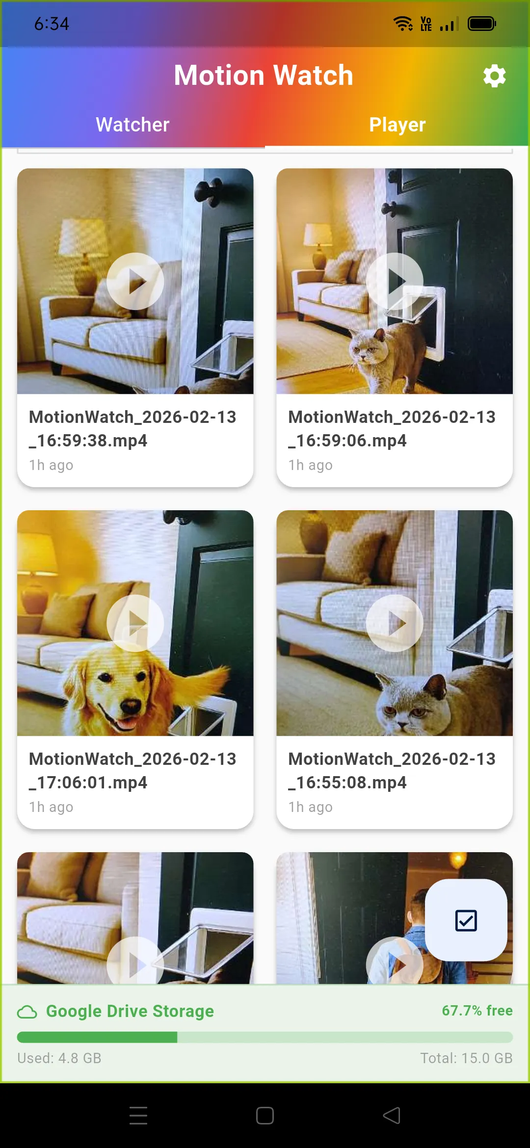 Motion Watch Recording