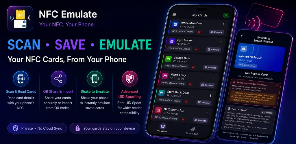 NFC Emulate feature graphic